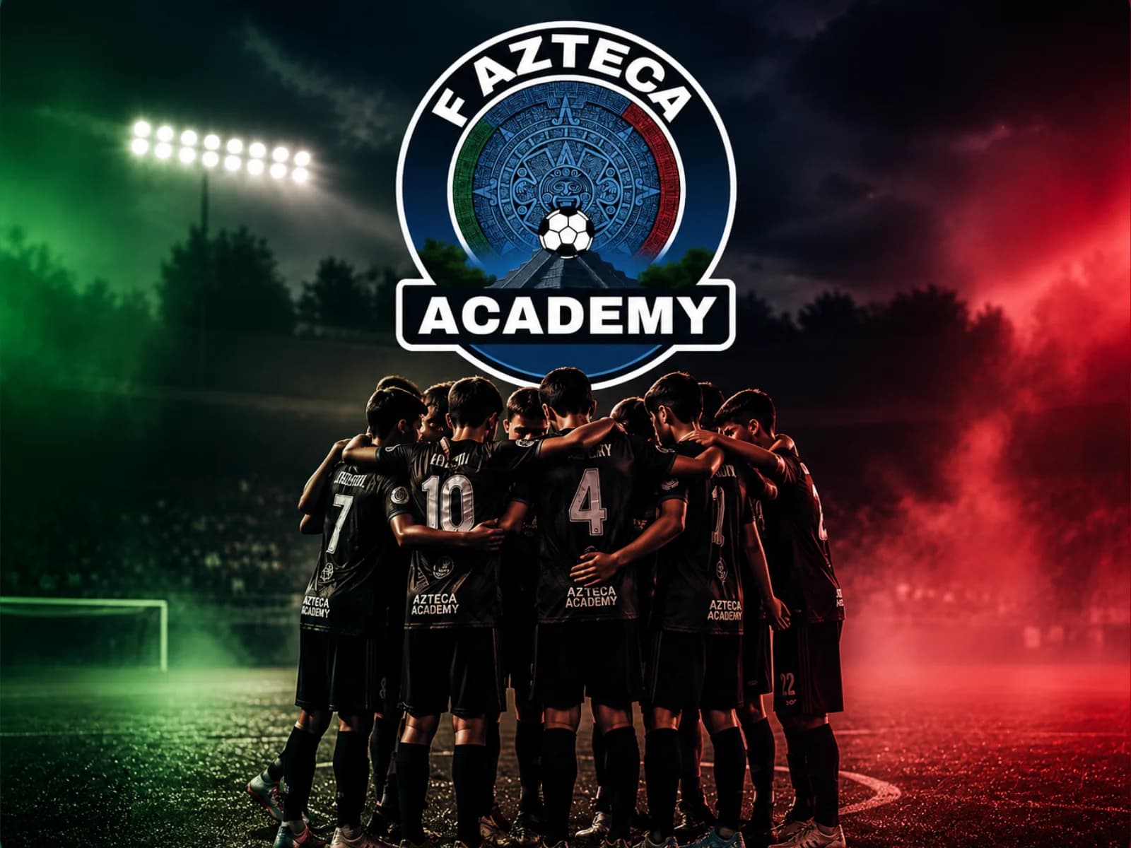 Equipo de Azteca Academy en la cancha